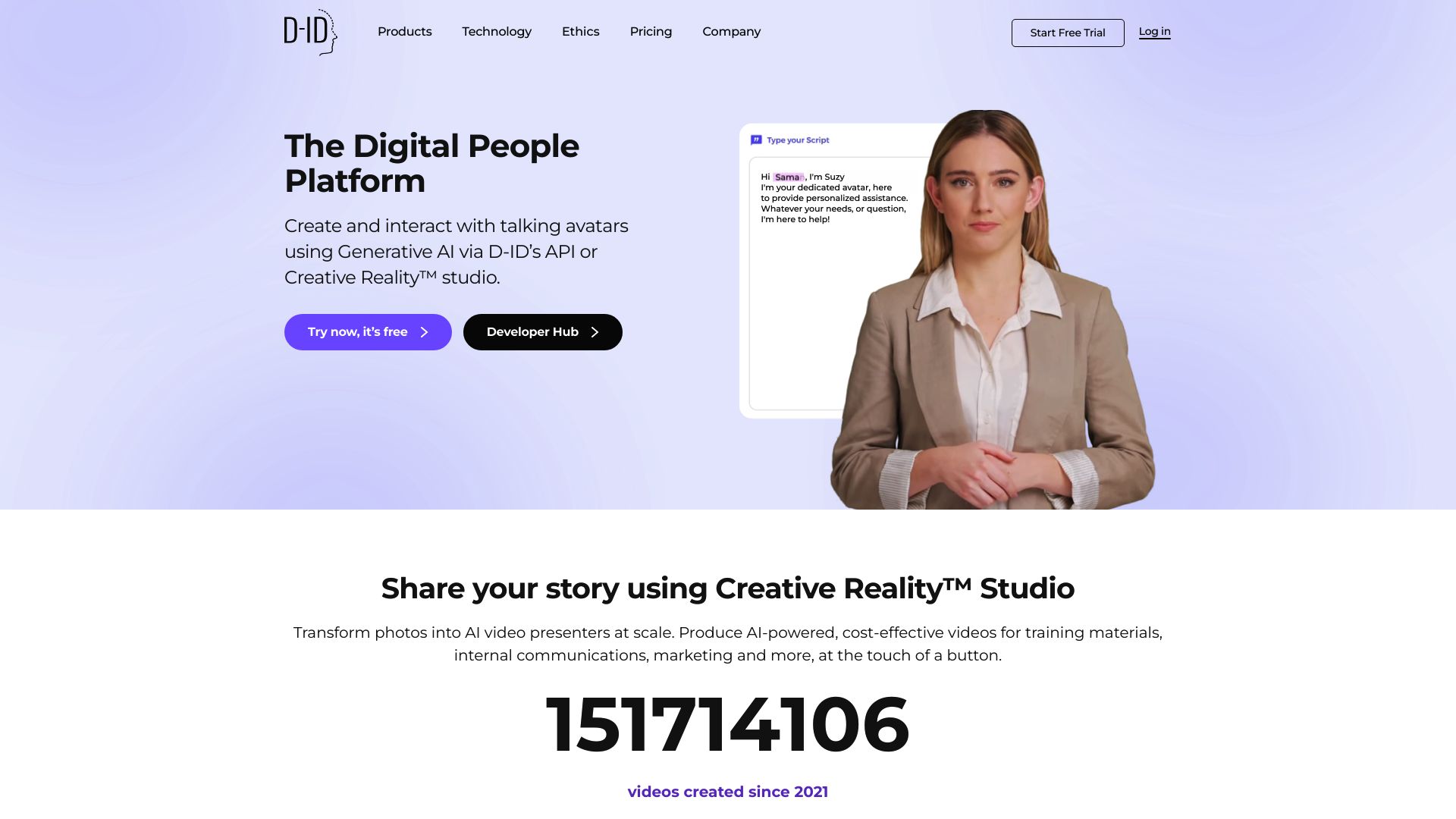 Id'd D-ID - About, Reviews, Alternatives - AI Locator