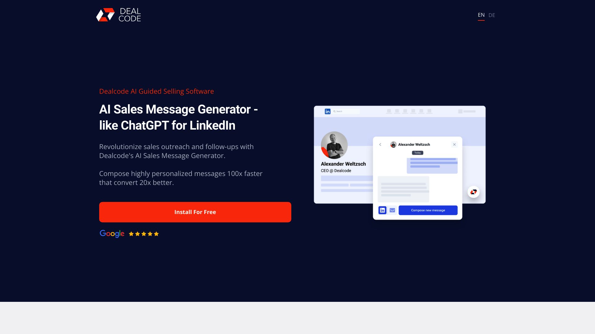 Dealcode's AI Sales Message Generator - About, Reviews, Alternatives ...